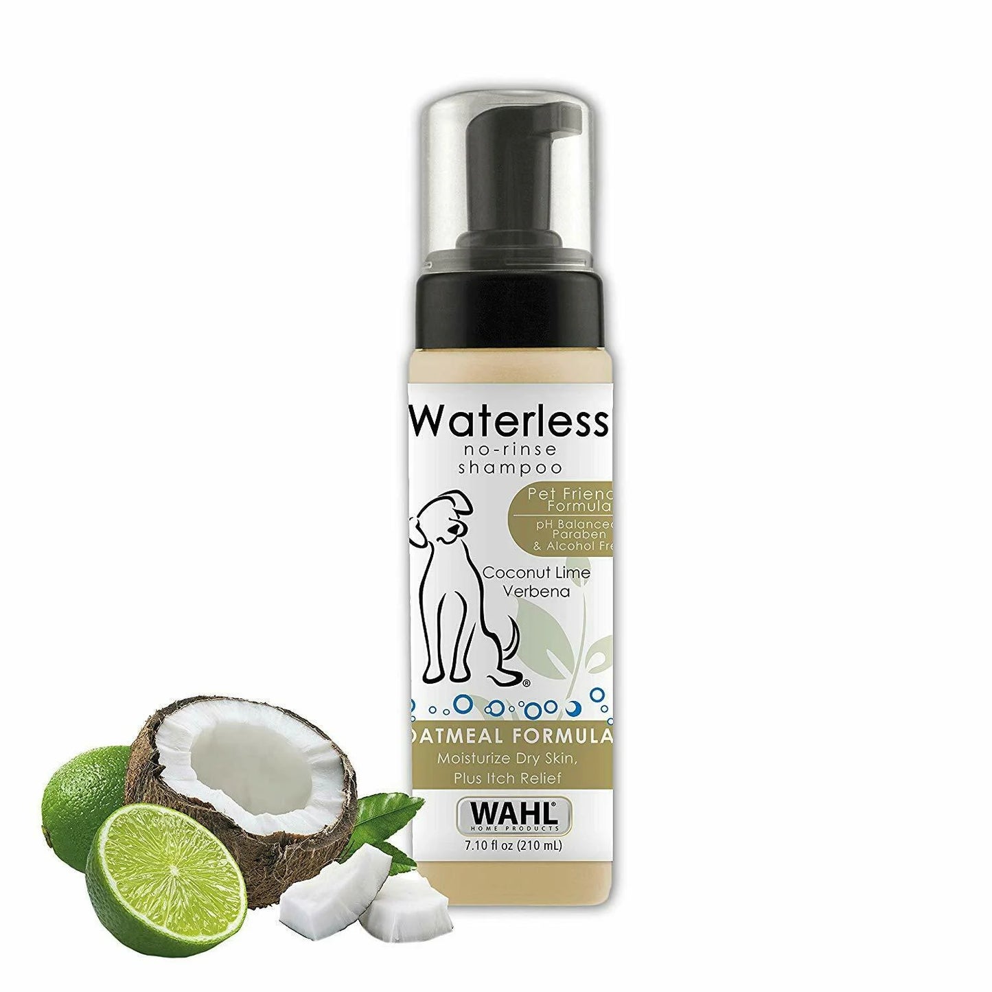 Pet Friendly No-Rinse Waterless Shampoo, Coconut Lime Verbena, 7.10 Oz