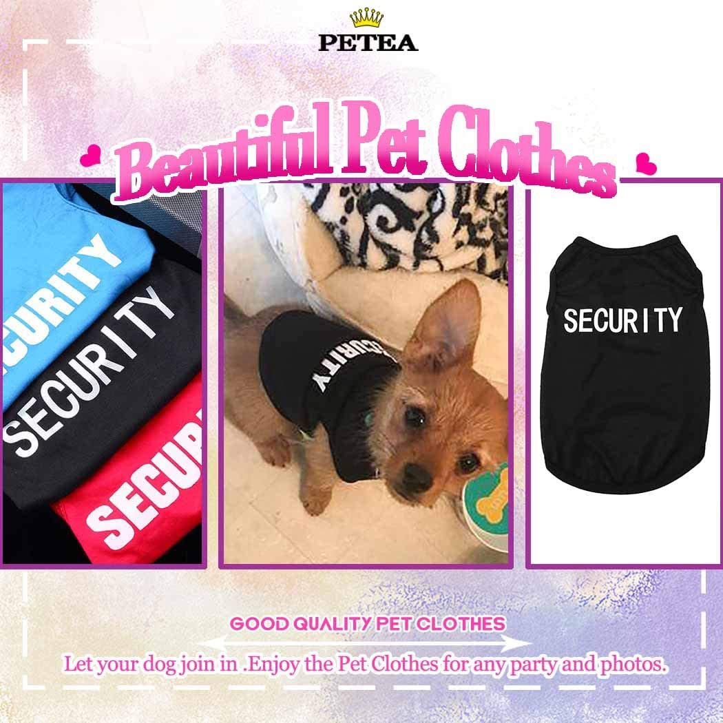 Security Dog Shirt Summer Clothes Pet Puppy T-Shirts Cotton Vest Clothes for Dogs and Cats